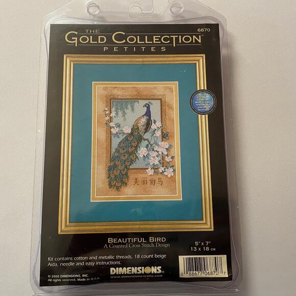 Dimension Gold Collection Beautiful Bird Cross Stitch Kit #6870 OPEN COMPLETE - Picture 1 of 7
